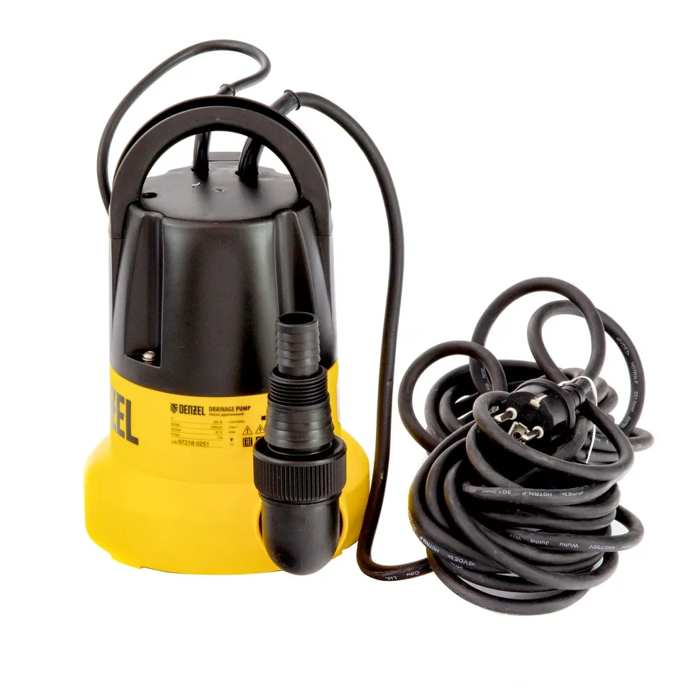 Дренажный насос Denzel DP500E, 500 Вт, подъем 7 м, 7000 л/ч - изображение 11