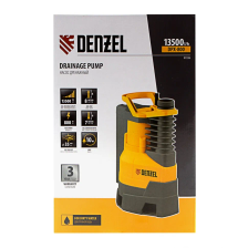 Дренажный насос Denzel DPХ800, Х-Pro, 800 Вт, подъем 8 м, 13500 л/ч - изображение 16