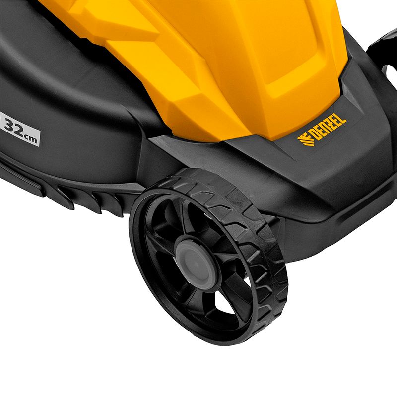 Газонокосилка электрическая Denzel GM-1100, 1100 Вт, шир. 32 см, 3 уров., травосб. 30 л - изображение 1