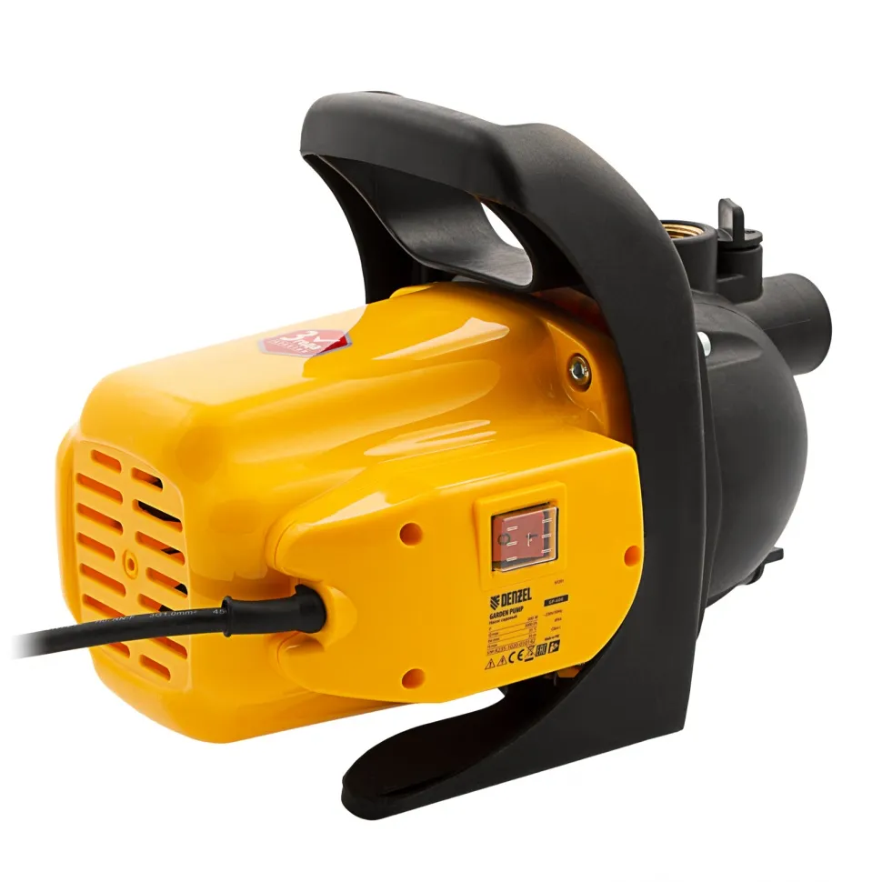 Садовый поверхностный насос Denzel GP 600, 600 Вт, 3000 л/ч, подъем 35 м, пластик - изображение 3