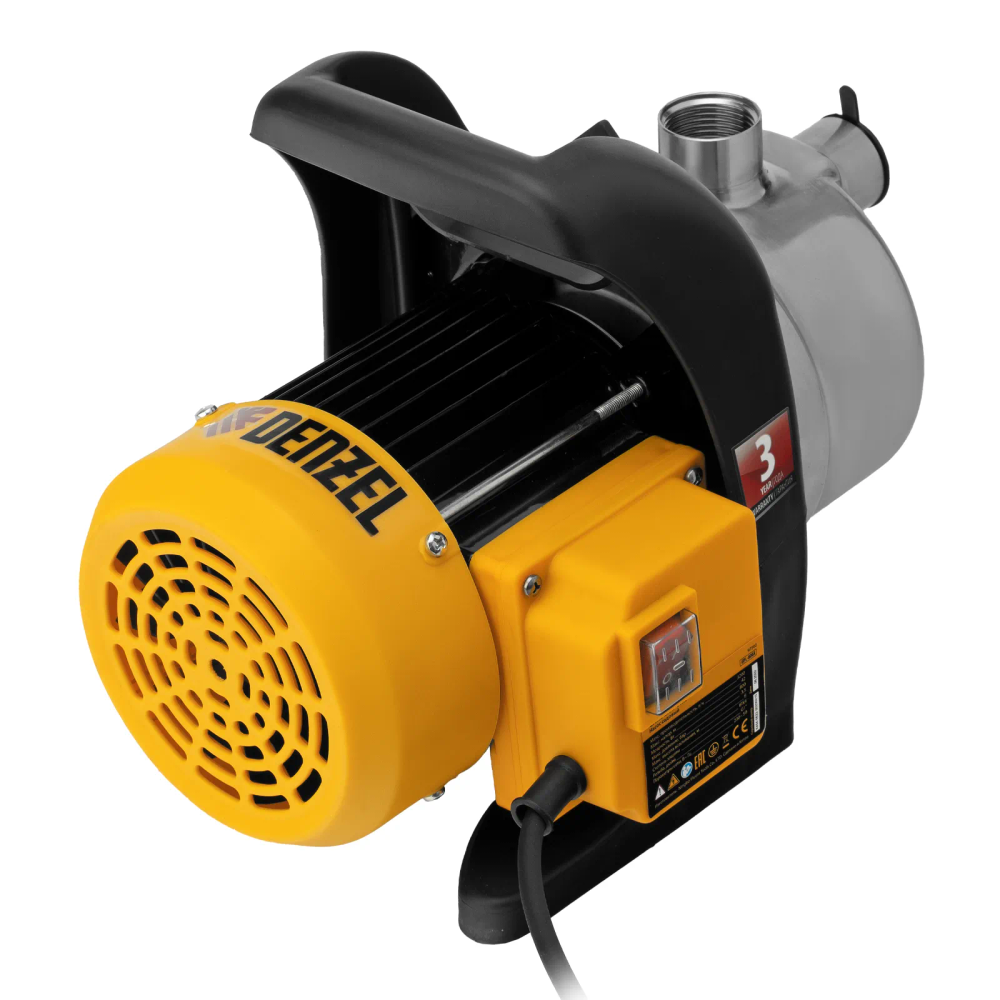 Садовый поверхностный насос Denzel GPL800Х, 800 Вт, 3200 л/ч, подъем 42 м, нержавейка - изображение 2