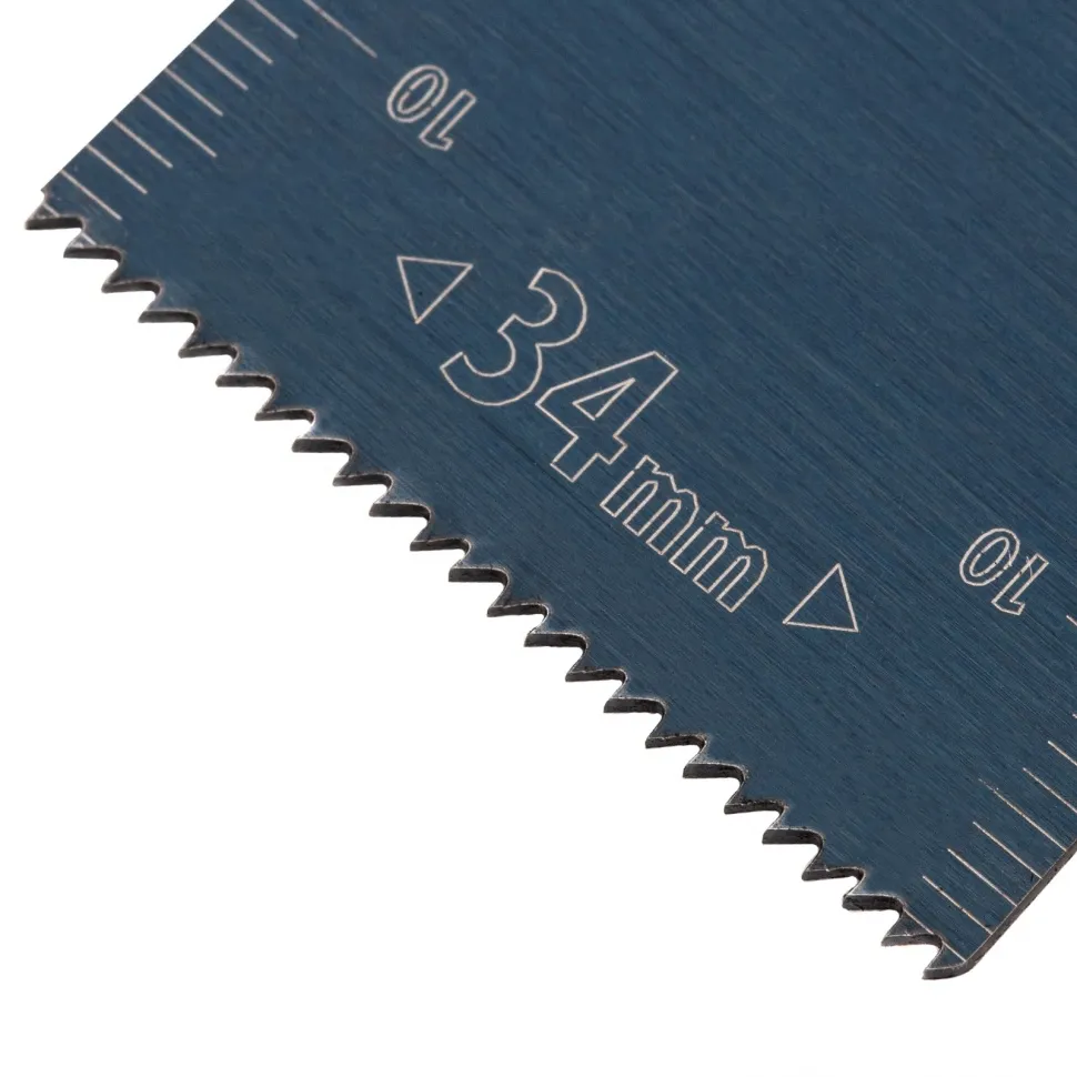 Насадка для МФИ Denzel режущая пазовая прямая, HCS, по дереву, 34х1.4 мм, мелкий зуб - изображение 5