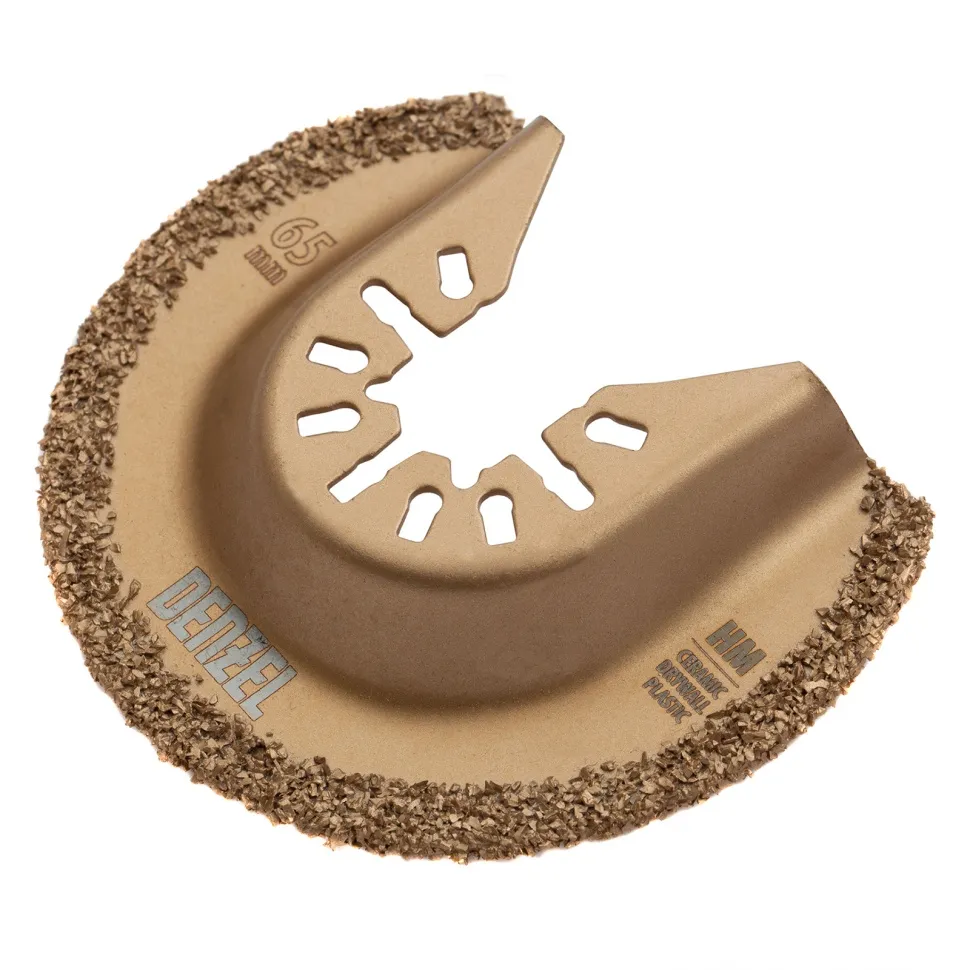 Насадка для МФИ Denzel режущая полукруг, HM, по плитке, 63 мм