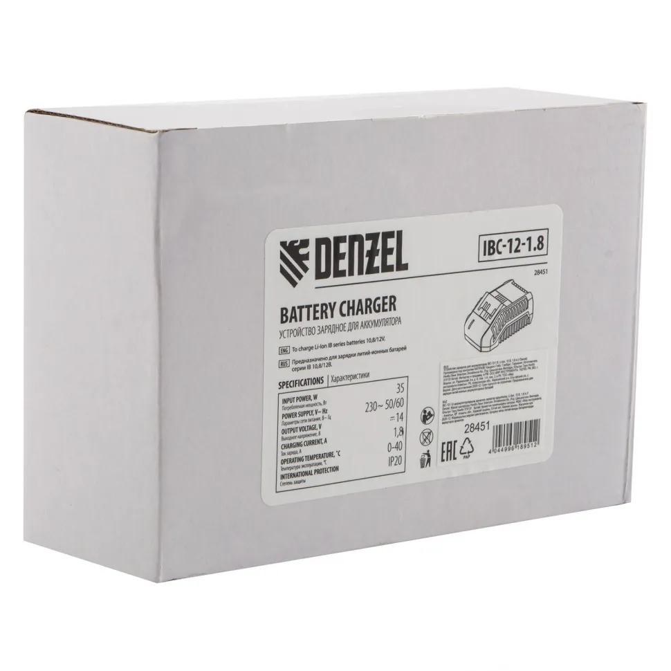Устройство зарядное для аккумуляторов Denzel IBC-12-1.8, Li-Ion, 12 В, 1.8 А - изображение 9
