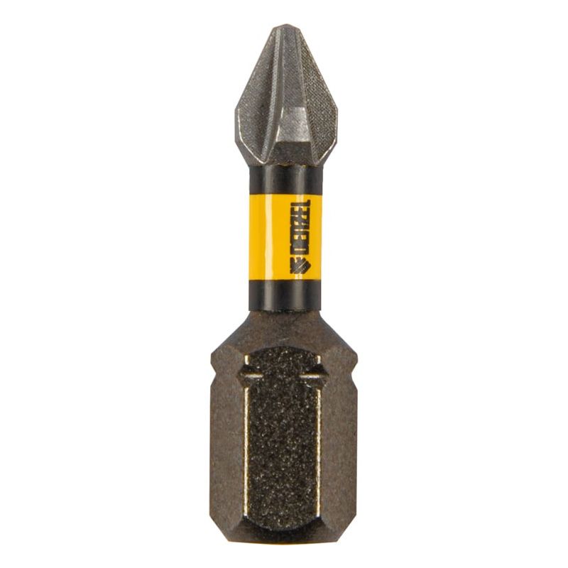 Бита Denzel IMPACT, PH1x25 мм, лазерная обработка шлица, сталь S2, 10 шт., Е 6,3 - изображение 2