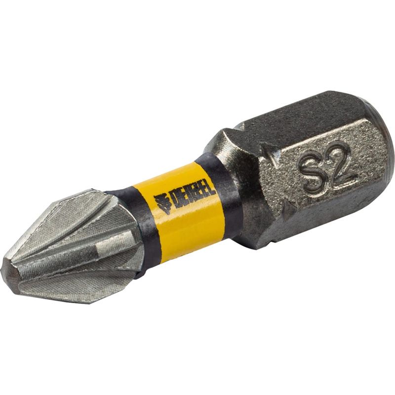 Бита Denzel IMPACT, PZ2x25 мм, лазерная обработка шлица, сталь S2, 10 шт., Е 6,3