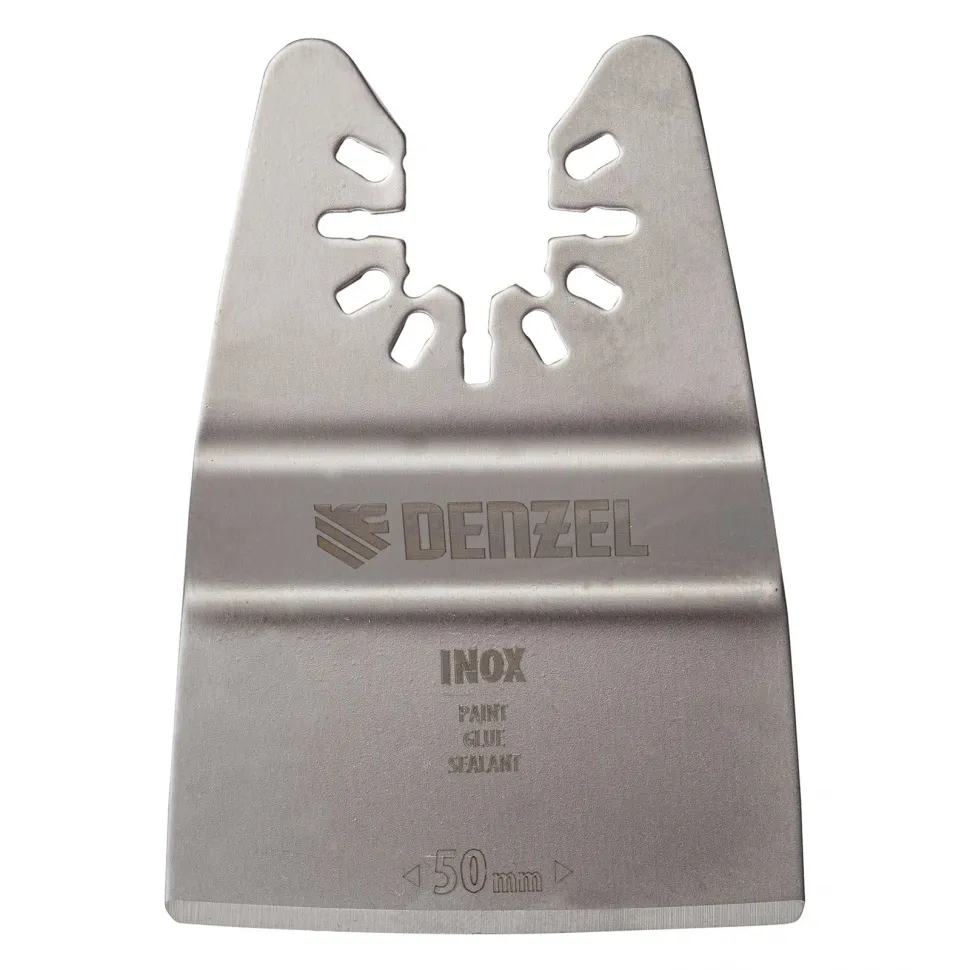 Насадка для МФИ Denzel шабер полукруг, Inox, для снятия краски и др., ширина 50 мм, длина общая 74 м - изображение 3
