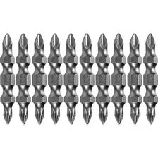 Бита Denzel двухсторонняя, PH2-PH1х45 мм, сталь S2, 10 шт. - изображение 6