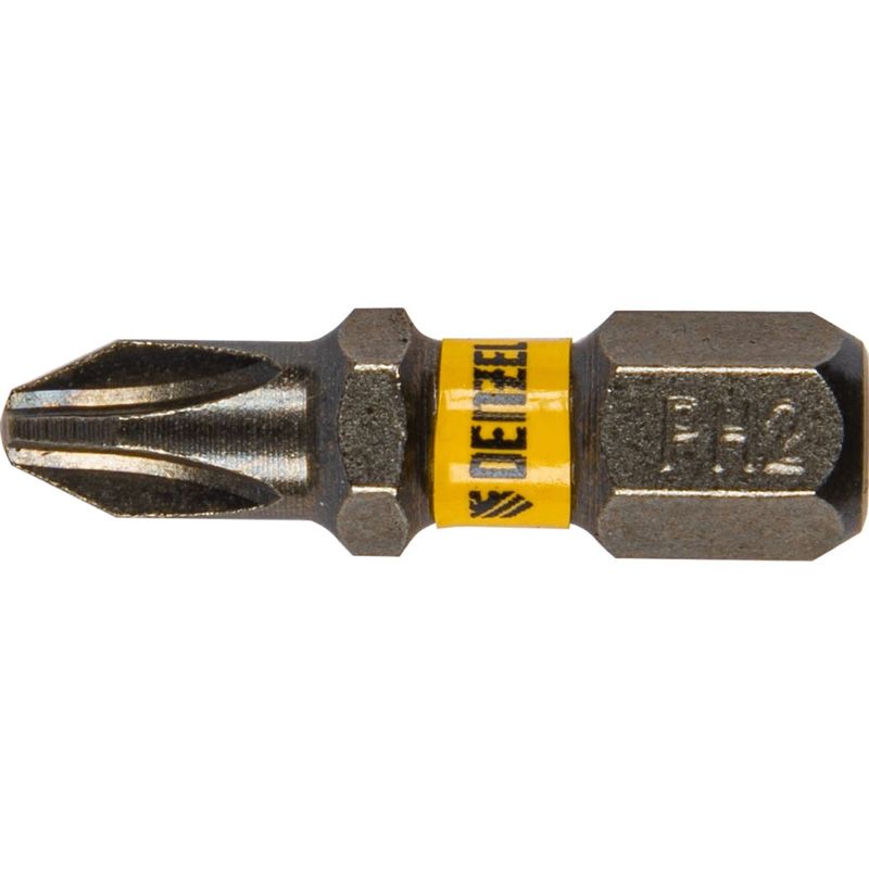 Бита Denzel PH2х25, сталь S2, шестигранный профиль, 10 шт. Е 6,3 - изображение 2