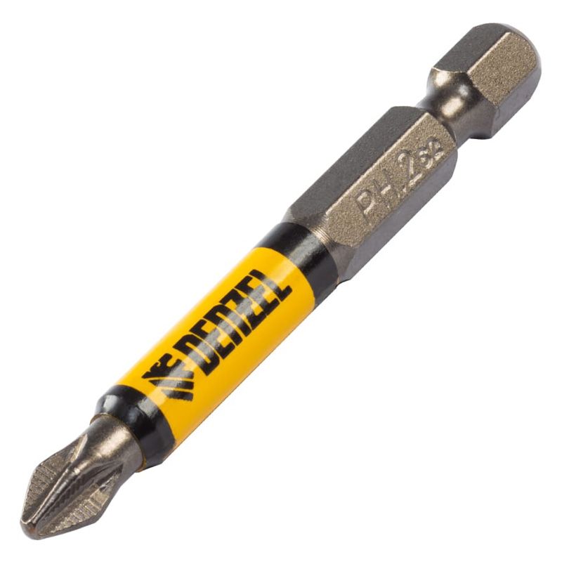 Бита Denzel PH2х60, сталь S2, цилиндр., 10 шт. Е 6,3