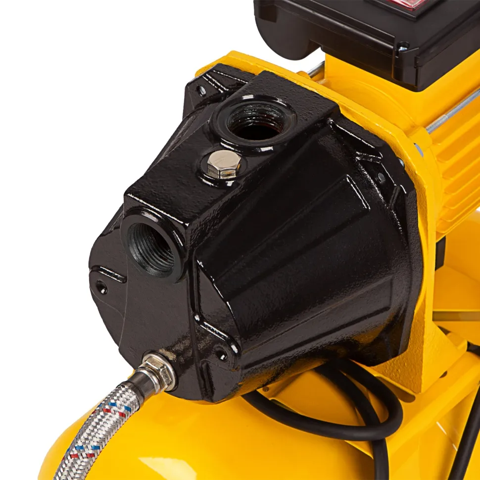 Насосная станция Denzel PS1100С, 1100 Вт, 4500 л/ч, ресивер 24 л, подъем 46 м, чугун - изображение 6