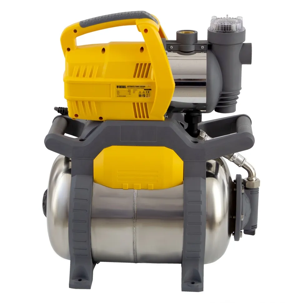 Насосная станция Denzel PSХ950X, Х-Pro, 950 Вт, 3300 л/ч, ресивер 24 л, подъем 38 м, нержавейка - изображение 10