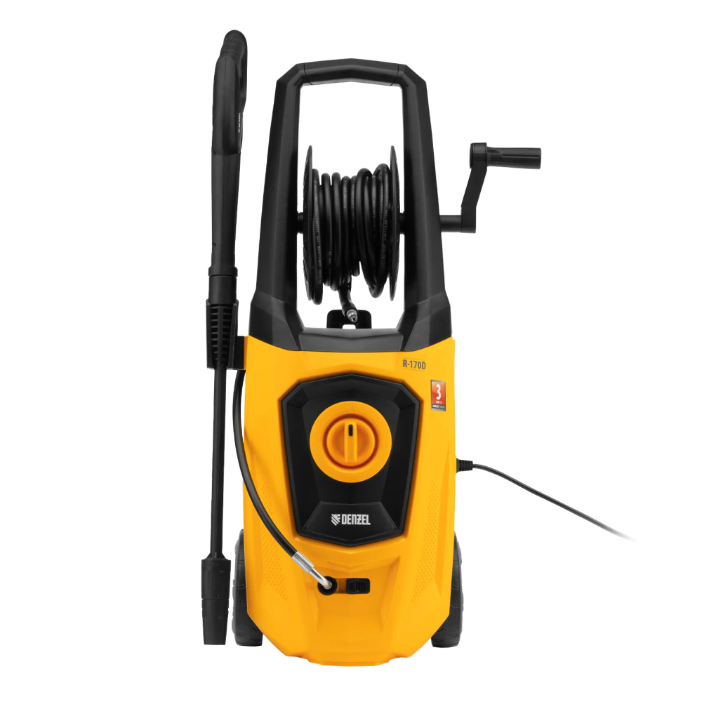 Мойка высокого давления  Denzel R-170D, 2000 Вт, 170 бар, 360 л/ч, с барабаном - изображение 3