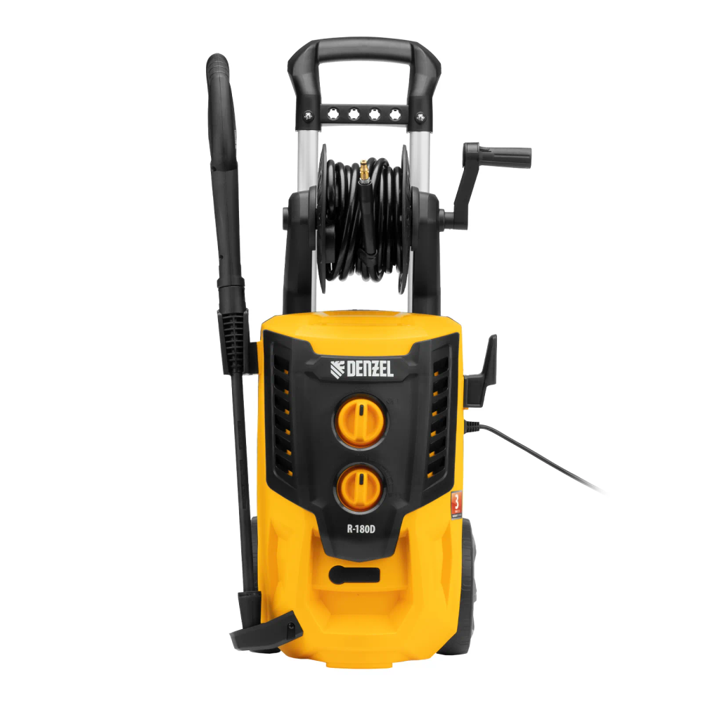Мойка высокого давления  Denzel R-180D, 2200 Вт, 180 бар, 380 л/ч, с барабаном - изображение 3