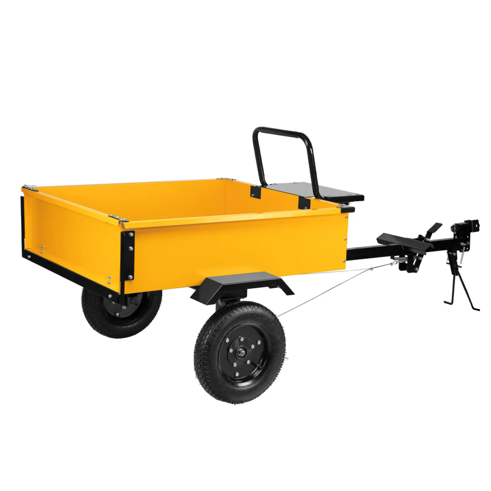 Прицеп для мотоблока Denzel TT-500, оцинк., груз. 500 кг, рег. сцепка, колеса 4.00-10, в упаковке - изображение 4