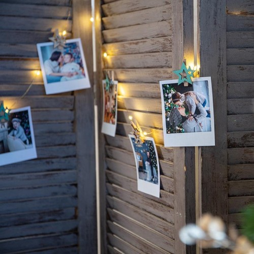 Деревянные прищепки Neon-Night Звездочки бирюзовые 16x4,5x1,3 cм (6 шт.) 504-033 - изображение 3