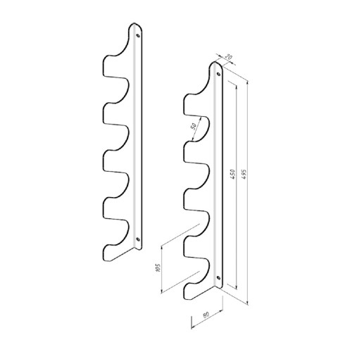 Держатель для садового инструмента EMBODIMENT EMB-GT-BLW-B настенный, черный - изображение 5