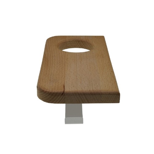 Держатель для туалетной бумаги EMBODIMENT EMB-TP-WA-AW из массива ясеня с полкой, белый - изображение 4