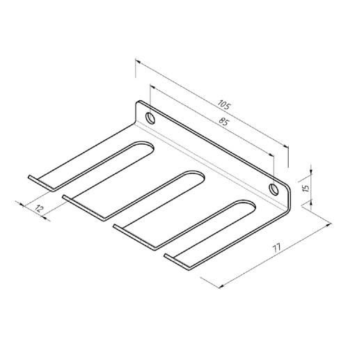 Держатель EMBODIMENT EMB-BARH-WS-B для хранения шампуров, настенный, черный - изображение 5