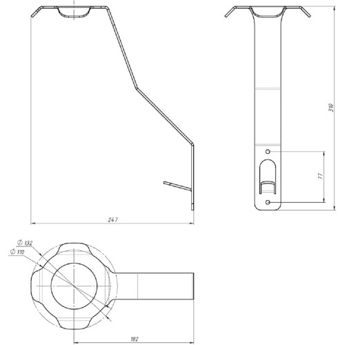 Держатель EMBODIMENT EMB-HE-W-B для шлемов и экипировки, настенный, черный - изображение 5