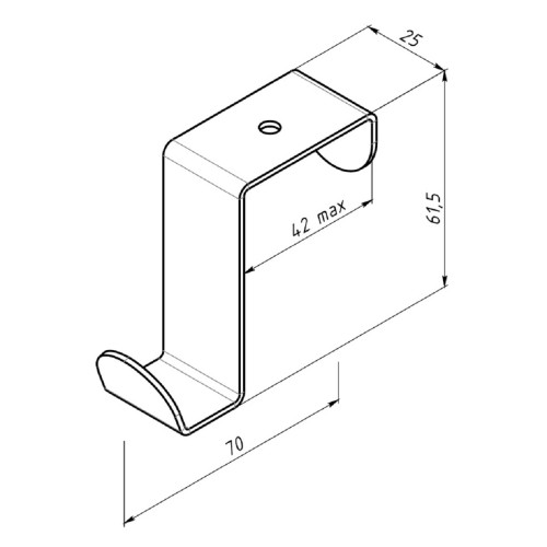Держатель EMBODIMENT EMB-HOOK-DW-B для хранения одежды, на дверь, черный - изображение 5