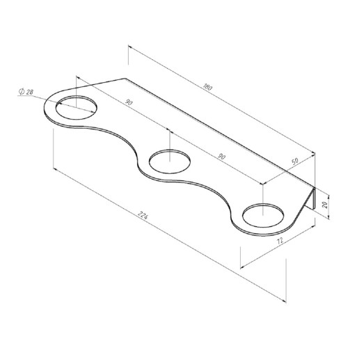 Держатель EMBODIMENT EMB-SOAP-W3-B дозатора для жидкого мыла и шампуней, настенный - изображение 5