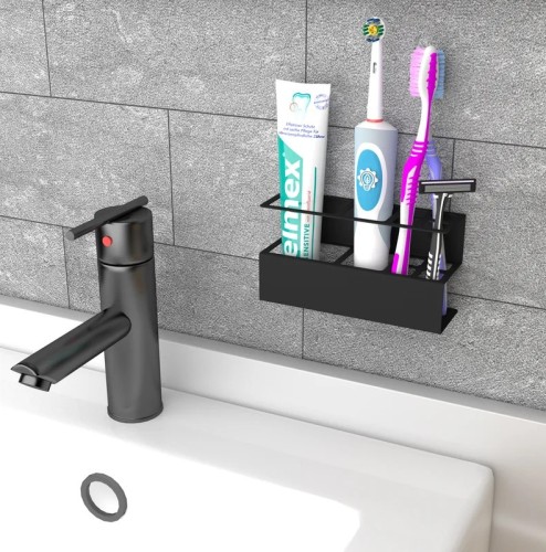 Держатель EMBODIMENT EMB-TBRUH-W-B для зубных щеток и аксессуаров для ванны,черный - изображение 2