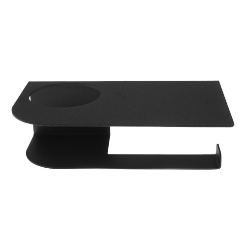 Держатель EMBODIMENT EMB-TP-WA-B для туалетной бумаги с полкой, черный - изображение 2