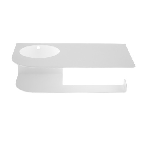 Держатель EMBODIMENT EMB-TP-WA-W для туалетной бумаги с полкой, белый - изображение 2