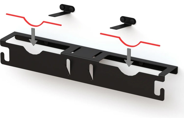 Держатель EMBODIMENT EMB-USM-DBS-B для двух УШМ до 125мм, настенный, черный - изображение 5
