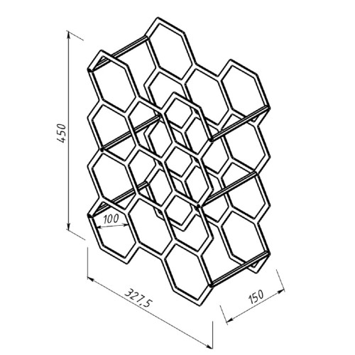 Держатель EMBODIMENT EMB-WINE-H-B для бутылок, 11 сот для хранения, черный - изображение 5