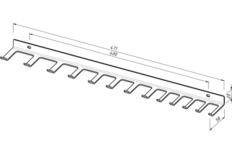 Держатель-органайзер EMBODIMENT EMB-WOW-WL-B для гаечных ключей, настенный, черный - изображение 4