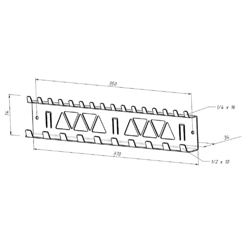 Держатель-органайзер EMBODIMENT EMB-WOEH-B торцевых головок, настенный, - изображение 4