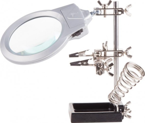 Держатель REXANT "Третья рука" с лупой х2.5 12-0253 12-0253 - изображение 3