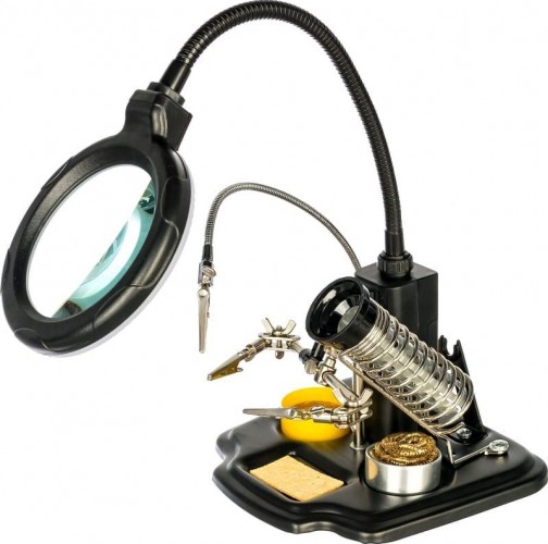 Держатель REXANT "Третья рука" с лупой х3 12-0258 12-0258