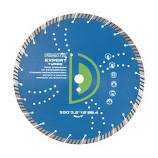 Диск турбо-сегментный DIAMASTER EXPERT turbo д.350x25,4 (x3,2x12)мм 24z/железобетон/wet/dry - изображение 2