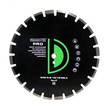 Диск алмазный сегментный Diamaster Pro 400x25,4 (40x3,6x10/16) мм 24z (асфальт, wet, dry) - изображение 9