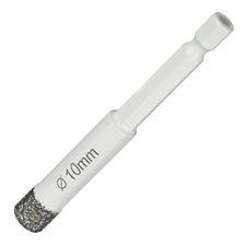 Алмазная коронка Diamond Industrial 10 мм Universal по керамограниту, керамике и камню, вакуумная пайка, 1/4 HEX - изображение 8