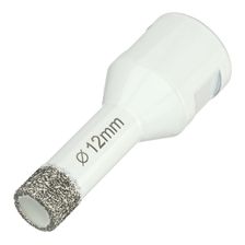 Алмазная коронка Diamond Industrial 12 мм Universal по керамограниту, керамике и камню, вакуумная пайка, M14 - изображение 5