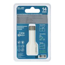 Алмазная коронка Diamond Industrial 14 мм Universal по керамограниту, керамике и камню, вакуумная пайка, M14 - изображение 8