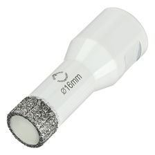 Алмазная коронка Diamond Industrial 16 мм Universal по керамограниту, керамике и камню, вакуумная пайка, M14 - изображение 5