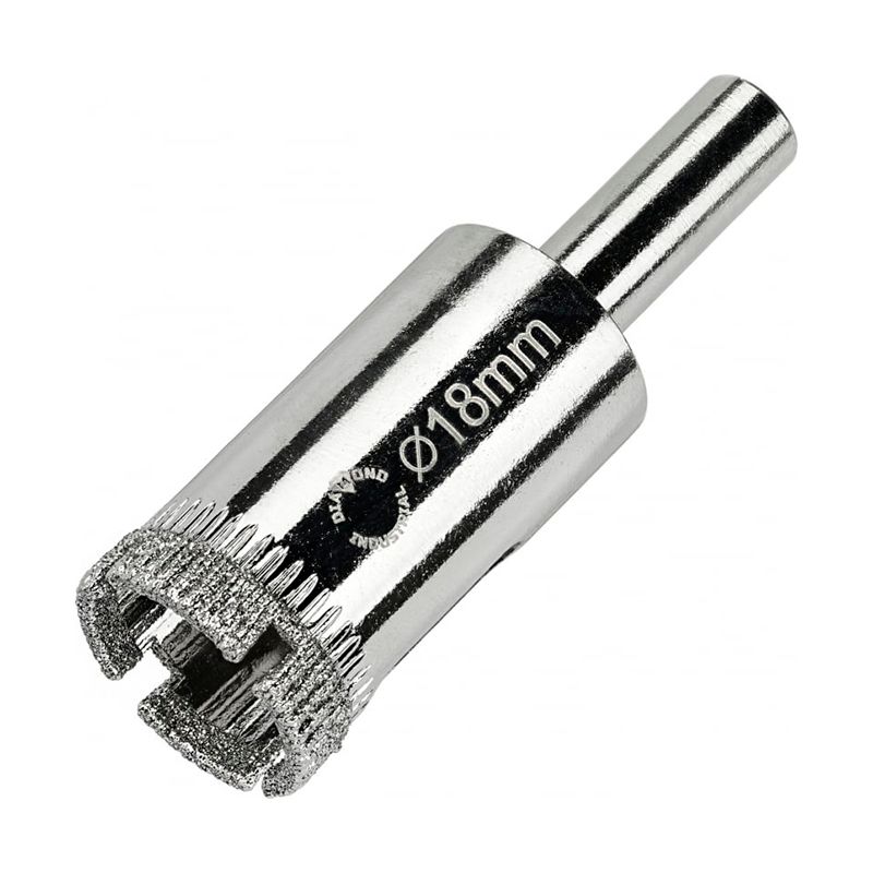 Алмазная коронка Diamond Industrial 18 мм по керамике, плитке и стеклу