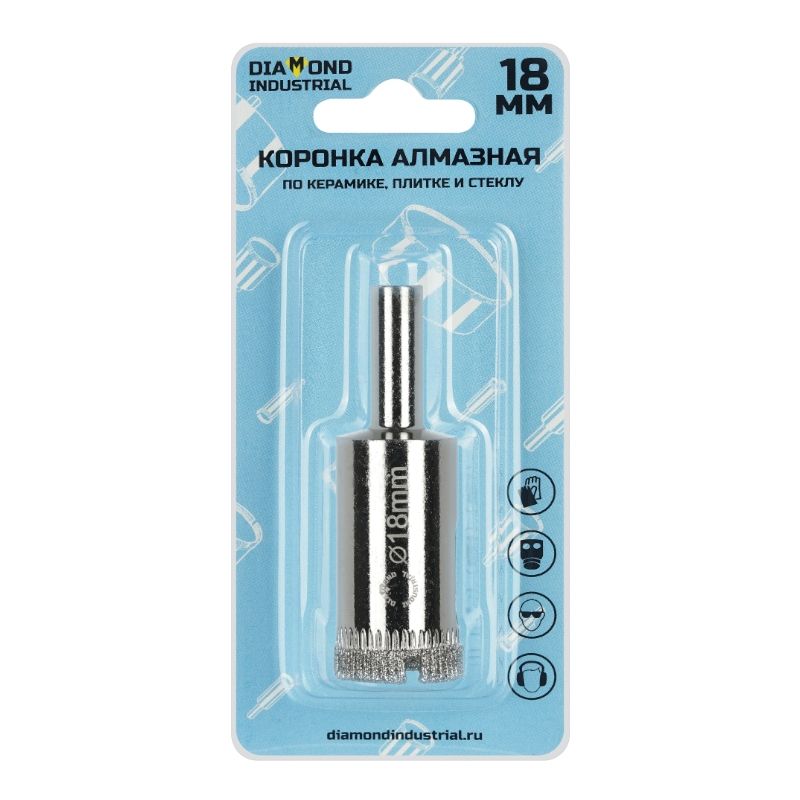 Алмазная коронка Diamond Industrial 18 мм по керамике, плитке и стеклу - изображение 3