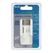 Алмазная коронка Diamond Industrial 20 мм Universal по керамограниту, керамике и камню, вакуумная пайка, M14 - изображение 7