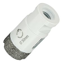 Алмазная коронка Diamond Industrial 30 мм Universal по керамограниту, керамике и камню, вакуумная пайка, M14 - изображение 6