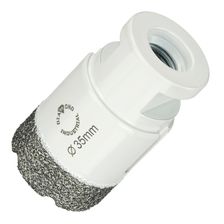 Алмазная коронка Diamond Industrial 35 мм Universal по керамограниту, керамике и камню, вакуумная пайка, M14 - изображение 6