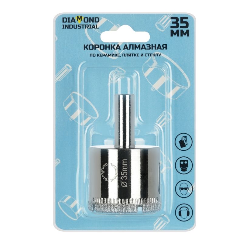 Алмазная коронка Diamond Industrial 35 мм по керамике, плитке и стеклу - изображение 3