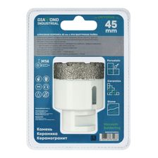 Алмазная коронка Diamond Industrial 45 мм Universal по керамограниту, керамике и камню, вакуумная пайка, M14 - изображение 8