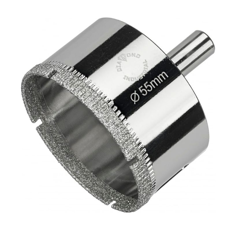 Алмазная коронка Diamond Industrial 55 мм по керамике, плитке и стеклу
