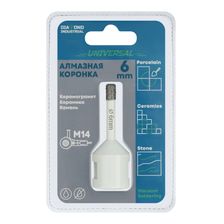 Алмазная коронка Diamond Industrial 6 мм Universal по керамограниту, керамике и камню, вакуумная пайка, M14 - изображение 7
